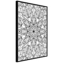 Poster - Colourless Mandala  - zwart