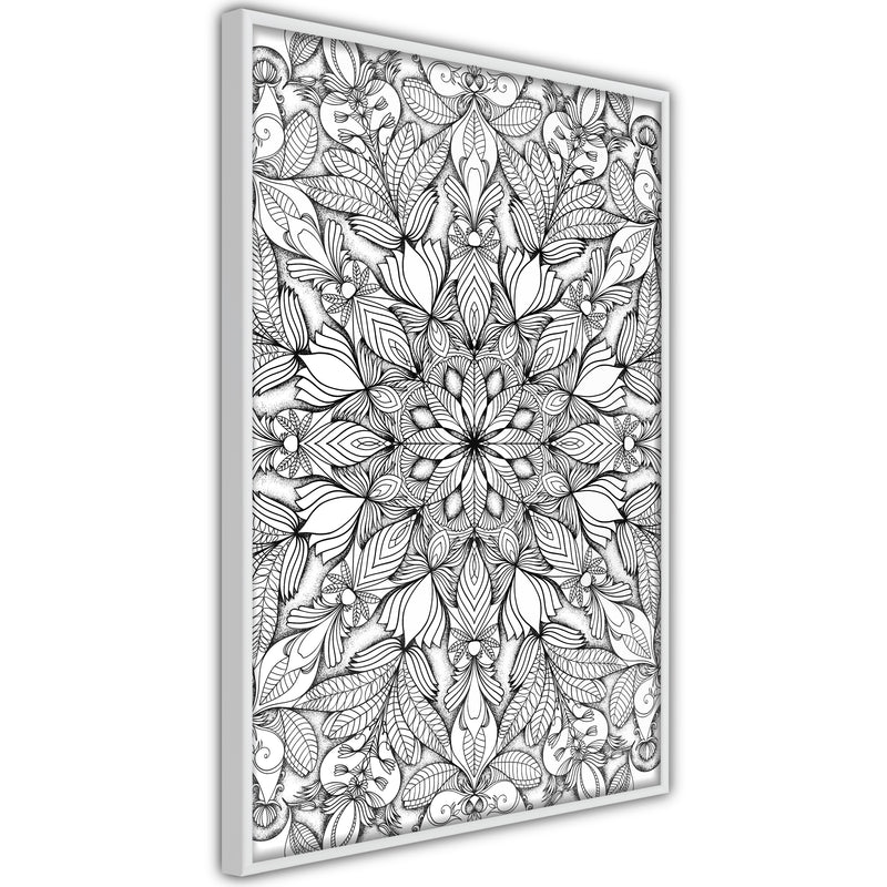 Poster - Colourless Mandala  - wit