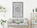 Poster - Colourless Mandala  - zwart