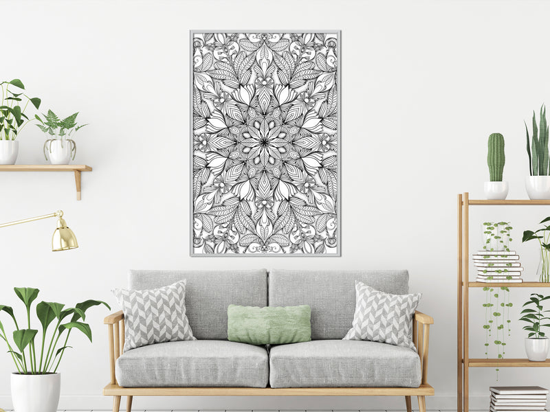 Poster - Colourless Mandala  - wit