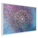 Poster - Blue and Pink Mandala  - wit