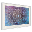 Poster - Blue and Pink Mandala  - wit passepartout