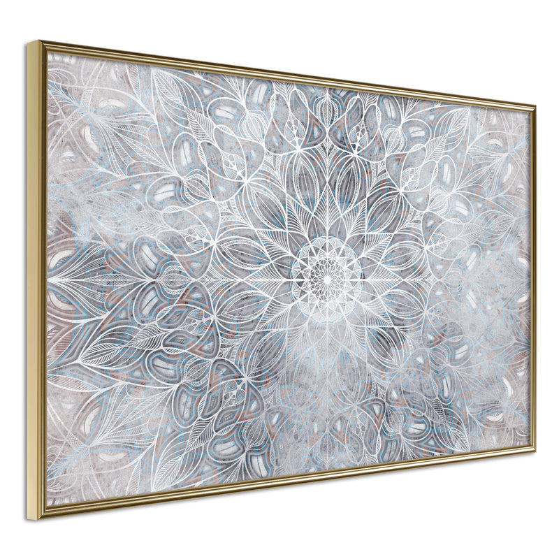 Poster - Winter Mandala  - goud