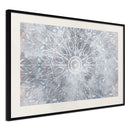 Poster - Winter Mandala  - zwart passepartout