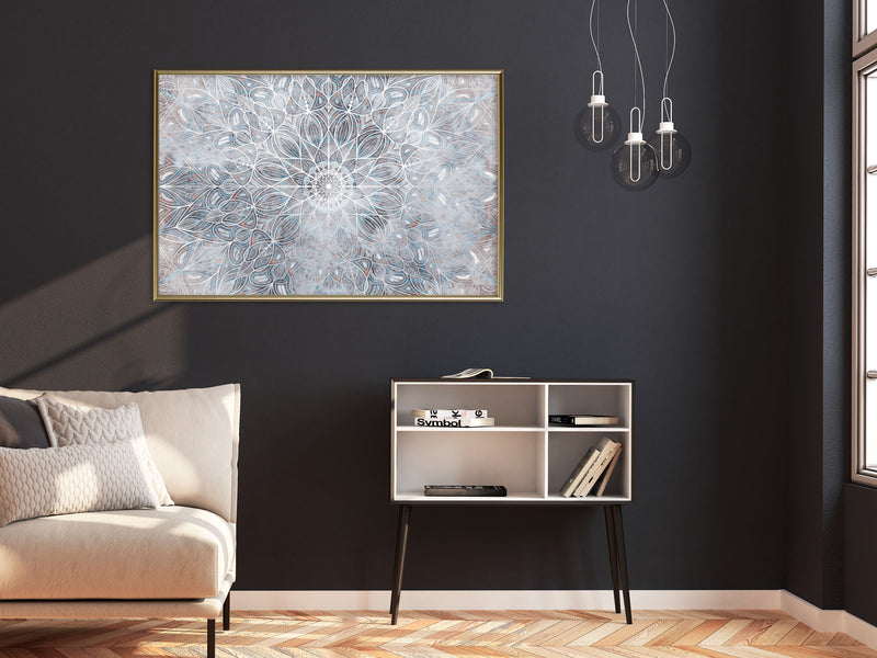Poster - Winter Mandala  - goud