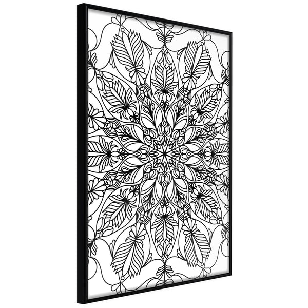 Poster - Colour Your Own Mandala I  - zwart