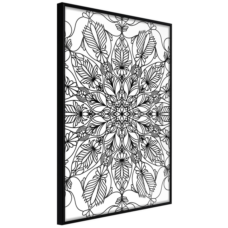 Poster - Colour Your Own Mandala I  - zwart