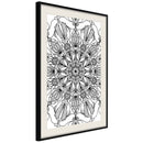 Poster - Colour Your Own Mandala I  - zwart passepartout