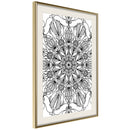 Poster - Colour Your Own Mandala I  - goud passepartout