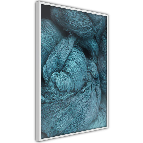 Poster - Blue Skein  - wit