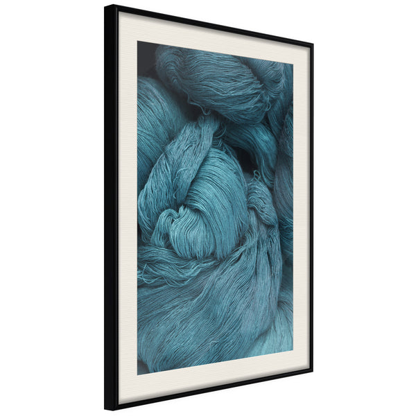 Poster - Blue Skein  - zwart passepartout