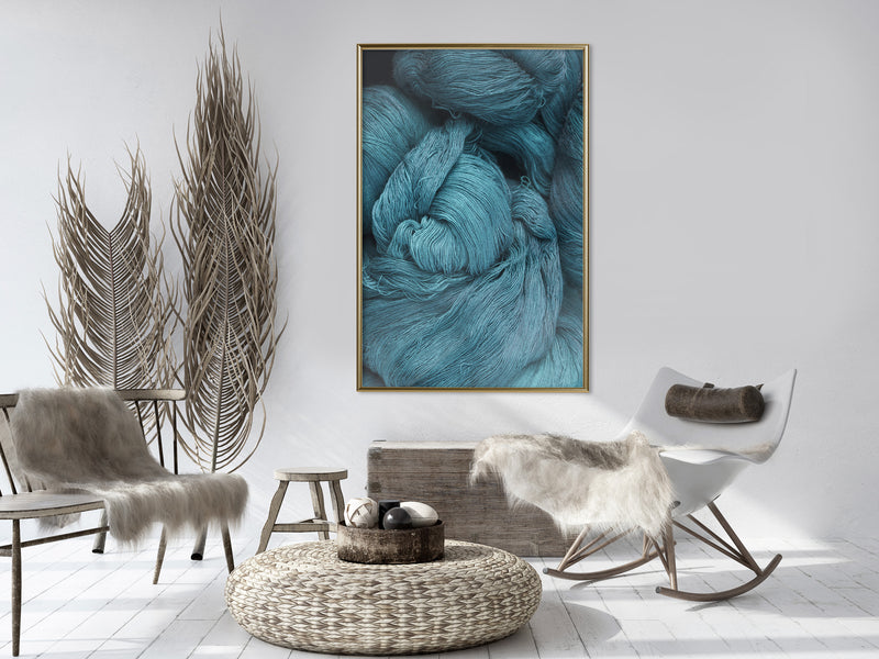 Poster - Blue Skein  - goud