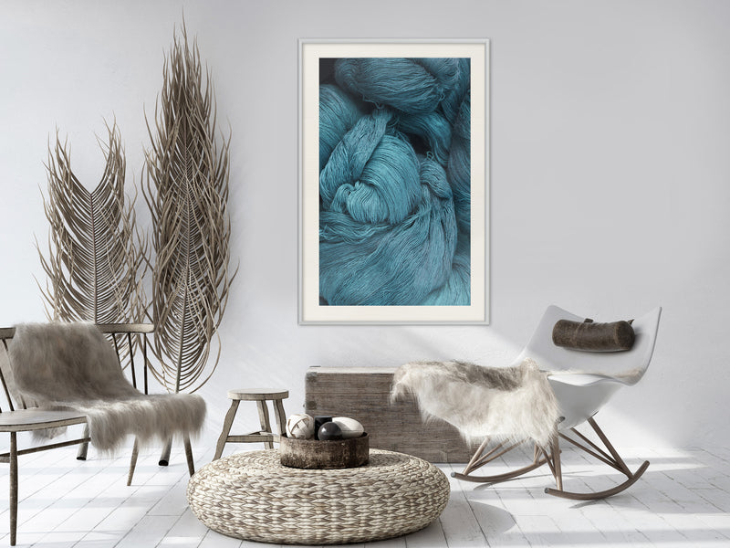 Poster - Blue Skein  - wit passepartout