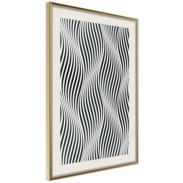 Poster - Illusion of Movement  - goud passepartout