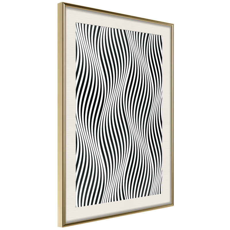 Poster - Illusion of Movement  - goud passepartout