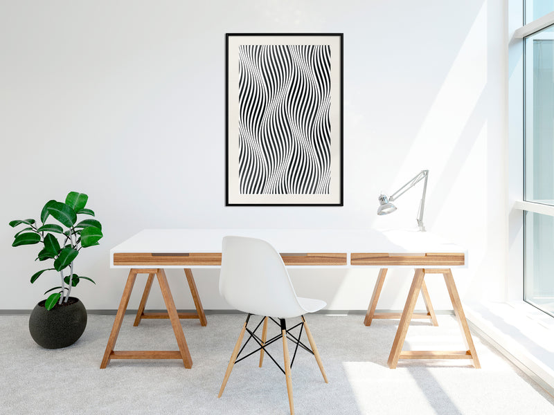 Poster - Illusion of Movement  - zwart passepartout