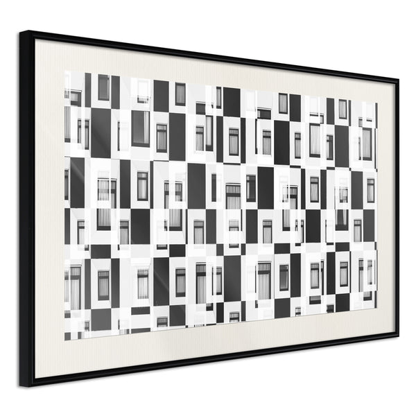 Poster - Modern Public Housing  - zwart passepartout