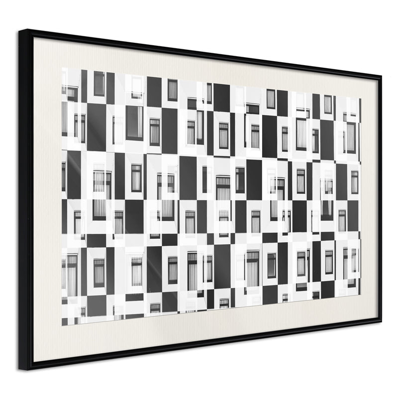 Poster - Modern Public Housing  - zwart passepartout