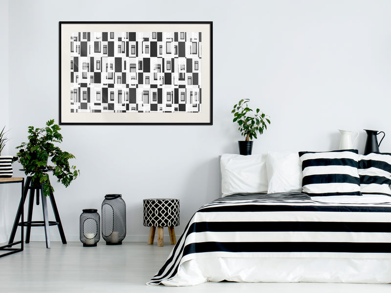 Poster - Modern Public Housing  - zwart passepartout