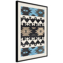Poster - Tribal Patterns  - zwart passepartout