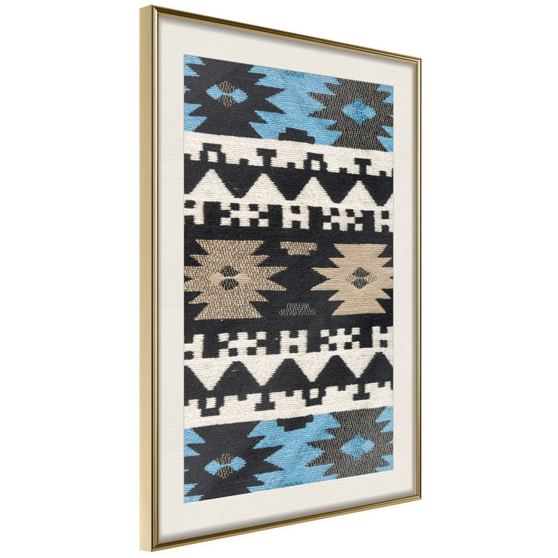 Poster - Tribal Patterns  - goud passepartout