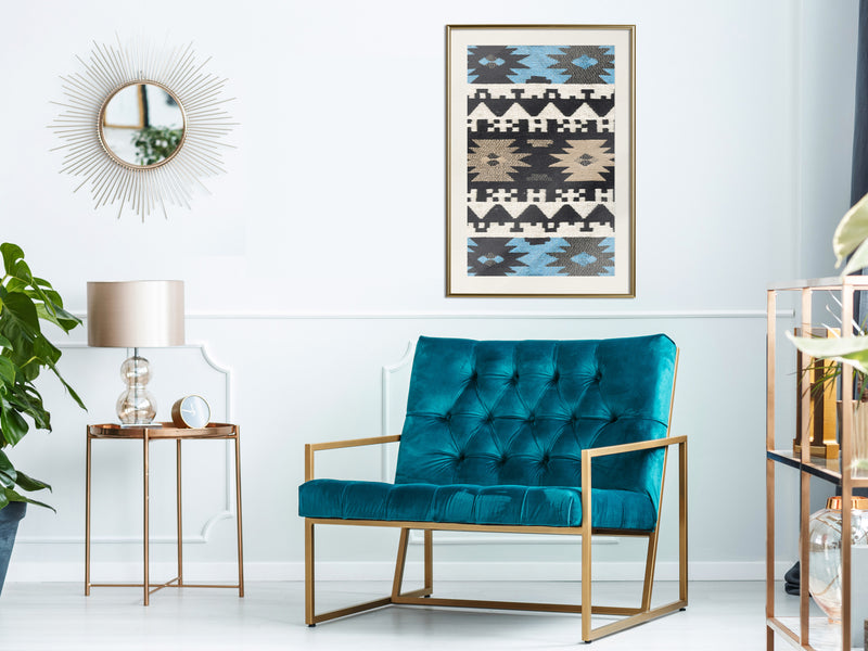 Poster - Tribal Patterns  - goud passepartout