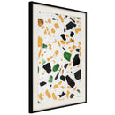 Poster - Terrazzo Close-Up  - zwart passepartout