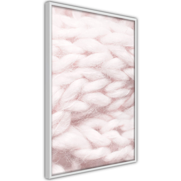Poster - Pale Pink Knit  - wit