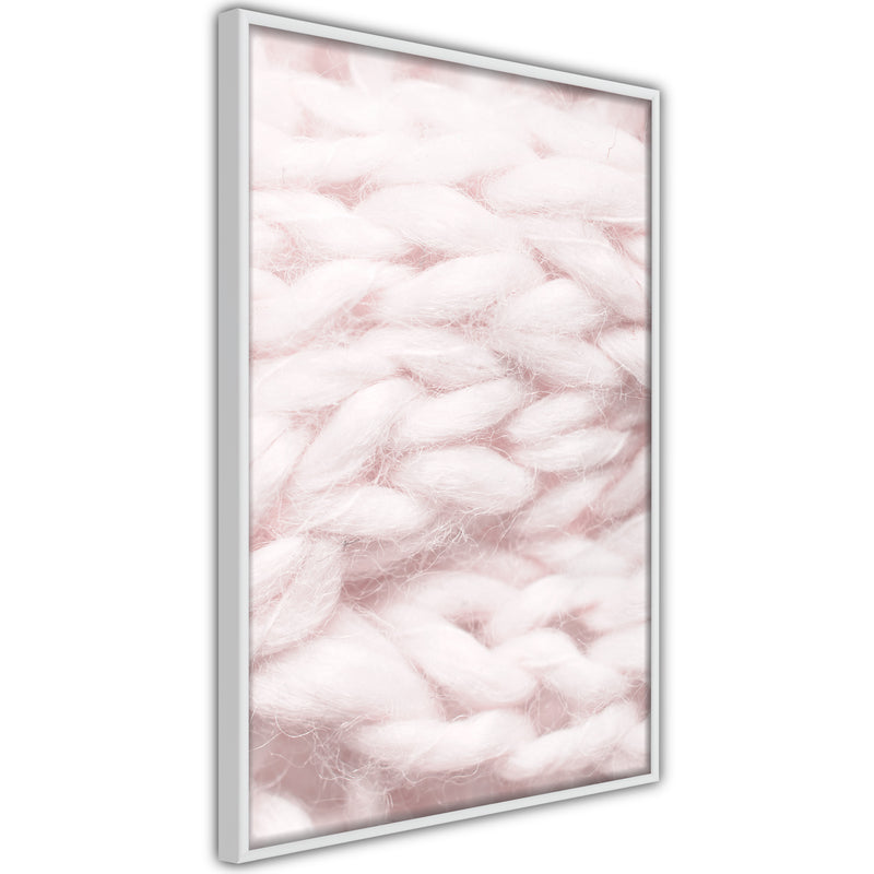 Poster - Pale Pink Knit  - wit