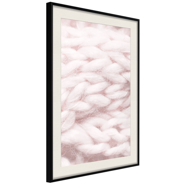 Poster - Pale Pink Knit  - zwart passepartout