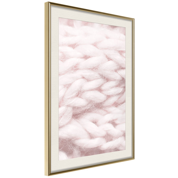 Poster - Pale Pink Knit  - goud passepartout