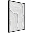 Poster - Snow Contour Lines  - zwart