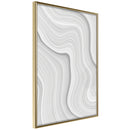 Poster - Snow Contour Lines  - goud