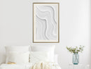 Poster - Snow Contour Lines  - goud passepartout