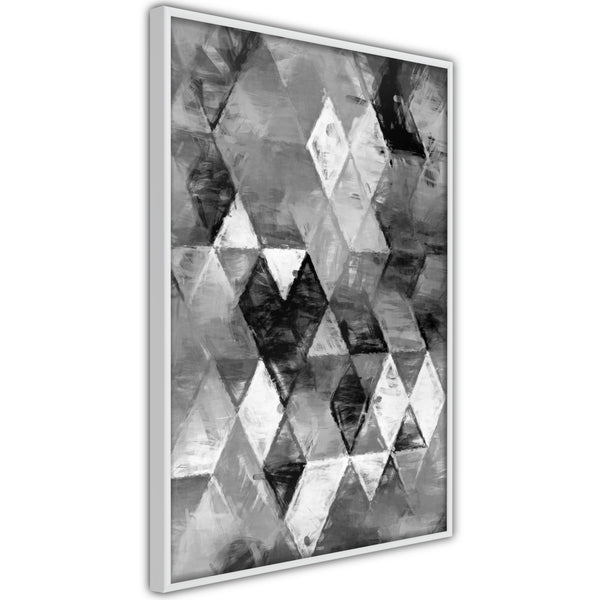 Poster - Abstract Diamonds  - wit