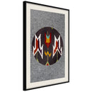 Poster - Ethnic Fabric  - zwart passepartout