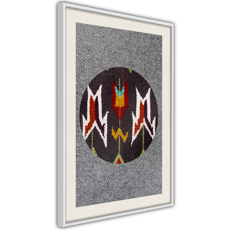 Poster - Ethnic Fabric  - wit passepartout