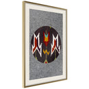 Poster - Ethnic Fabric  - goud passepartout