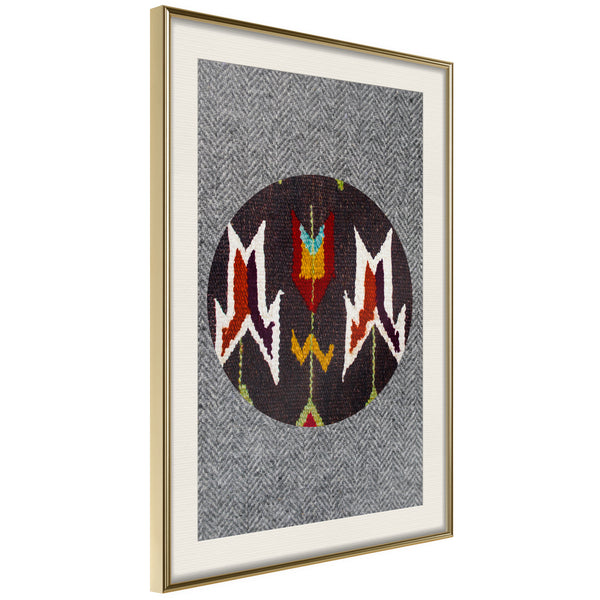 Poster - Ethnic Fabric  - goud passepartout