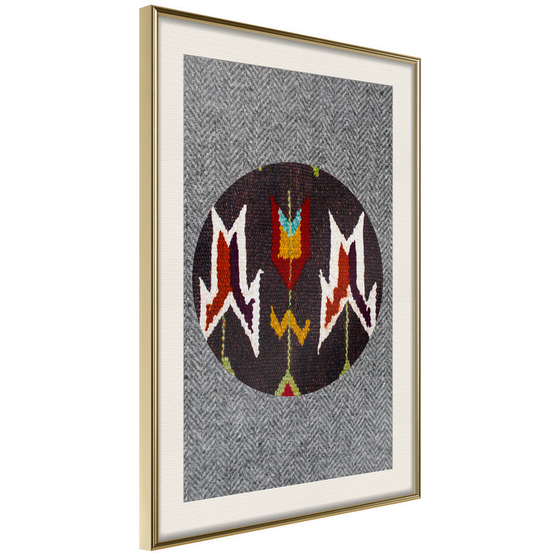 Poster - Ethnic Fabric  - goud passepartout