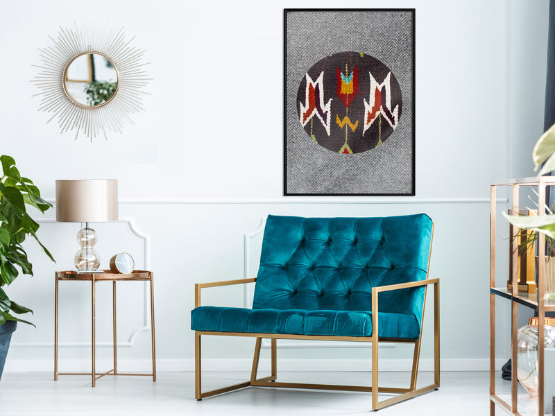 Poster - Ethnic Fabric  - zwart