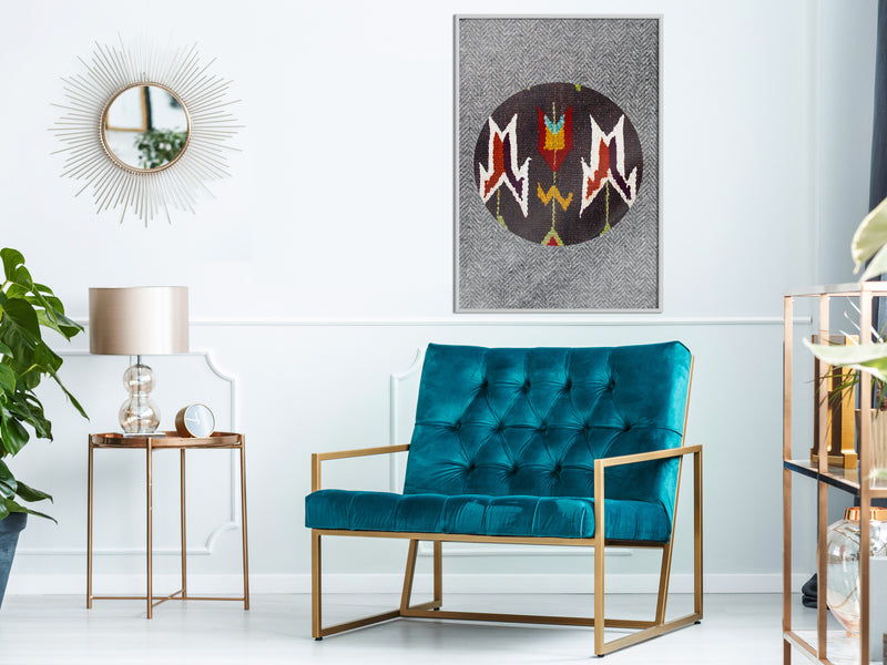 Poster - Ethnic Fabric  - wit