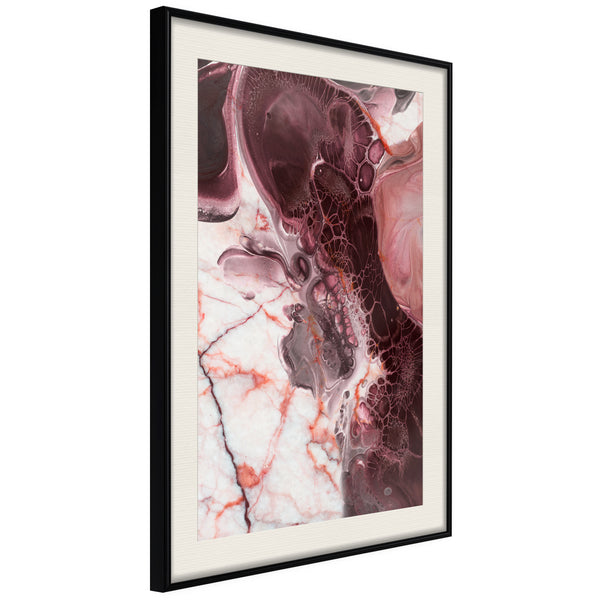 Poster - Beauty Enchanted in Marble  - zwart passepartout