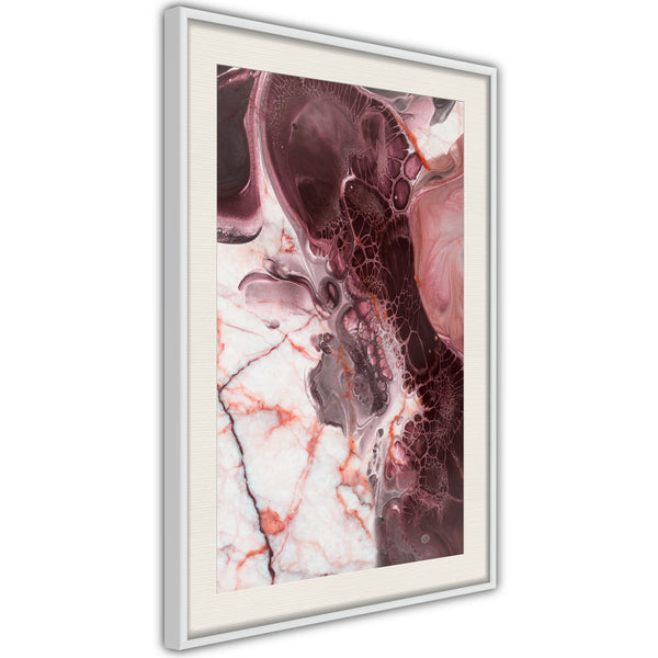 Poster - Beauty Enchanted in Marble  - wit passepartout