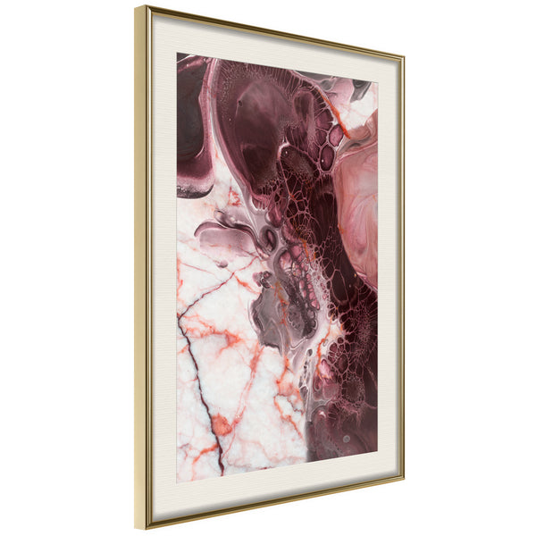 Poster - Beauty Enchanted in Marble  - goud passepartout