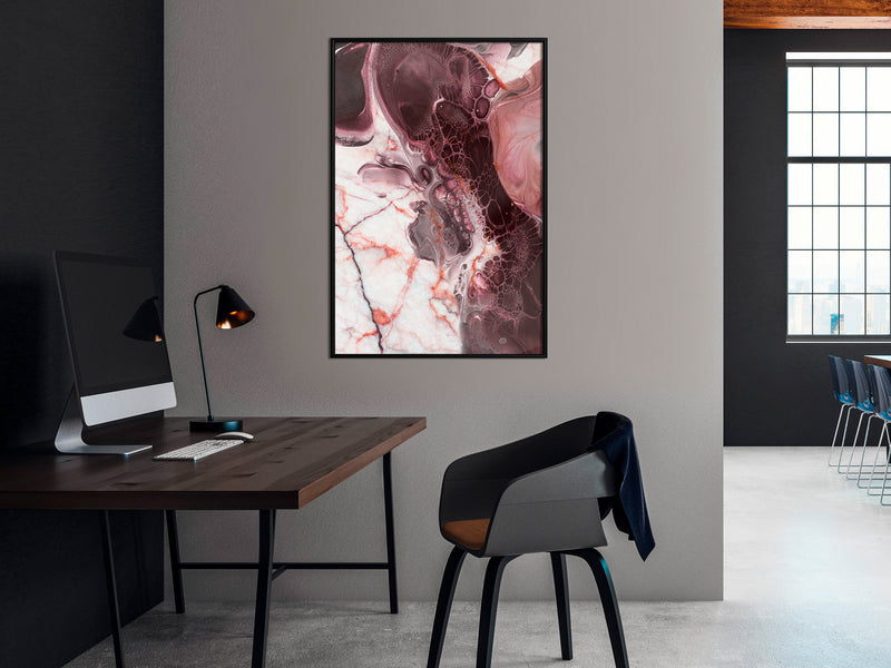 Poster - Beauty Enchanted in Marble  - zwart