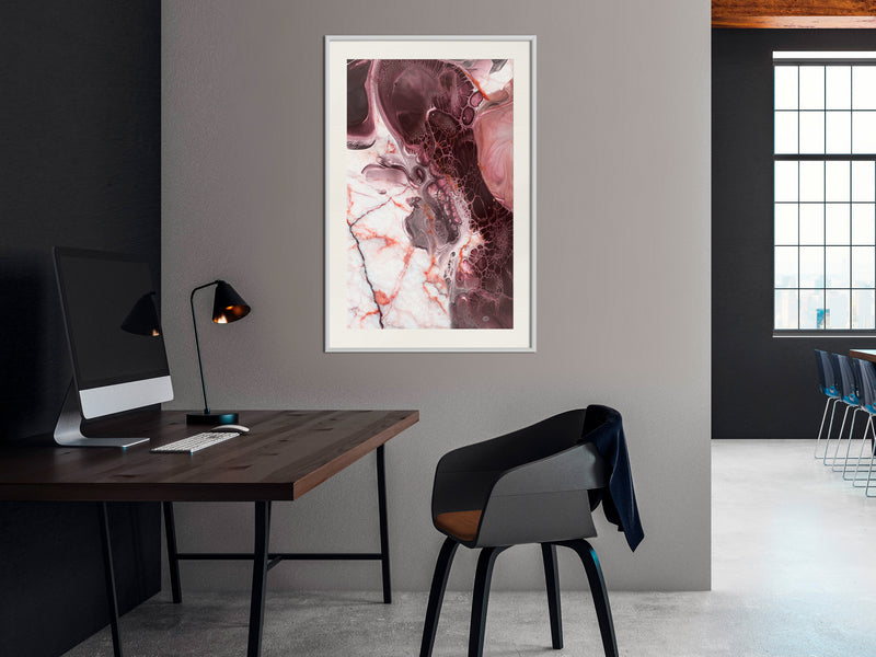 Poster - Beauty Enchanted in Marble  - wit passepartout
