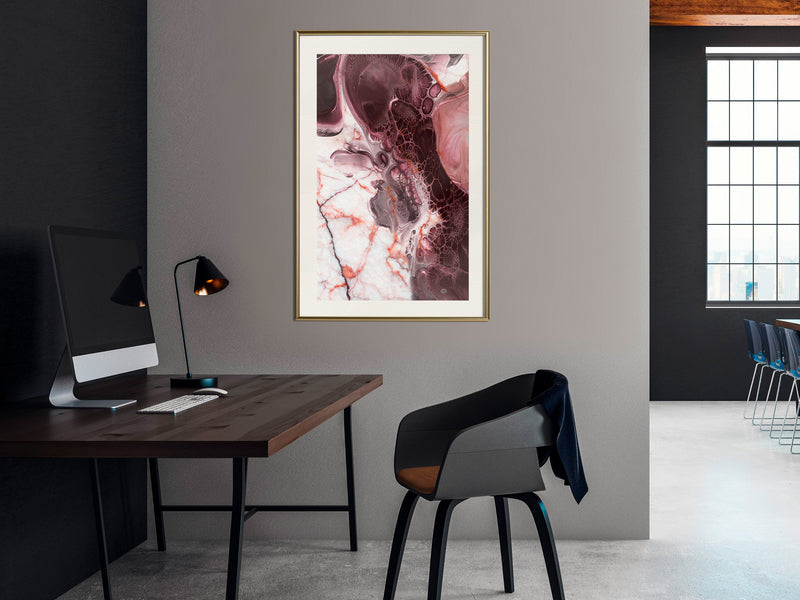 Poster - Beauty Enchanted in Marble  - goud passepartout
