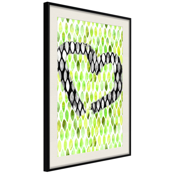 Poster - I Love Limes  - zwart passepartout