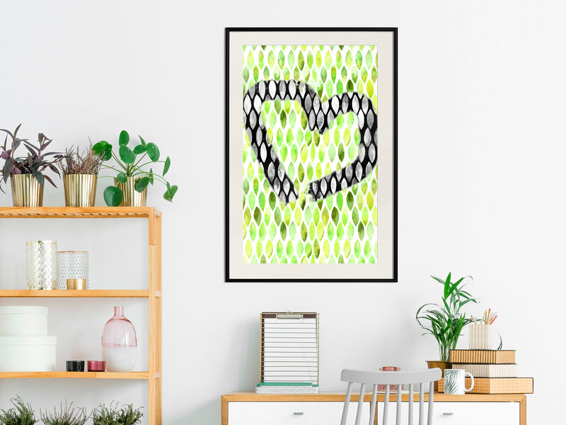 Poster - I Love Limes  - zwart passepartout